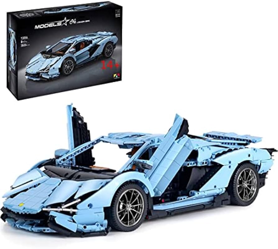 Mould King 13056S - Lamborghini Sian Blauw
