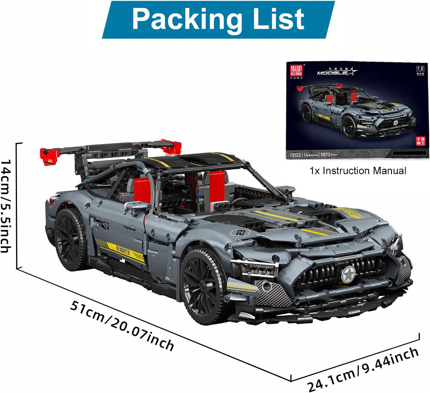 Mould King 13123 - Mercedes-Benz AMG GT