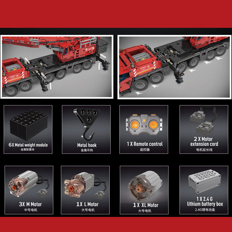 Mould King 17013 - Mobiele Kraan Rood