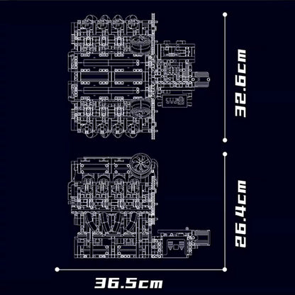 Mouldking 10130 - V8 Motorblok F488