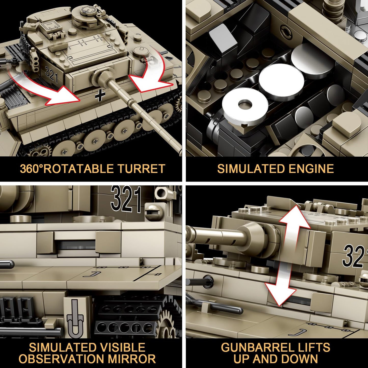 Reobrix 77031 - Tiger Tank WW2