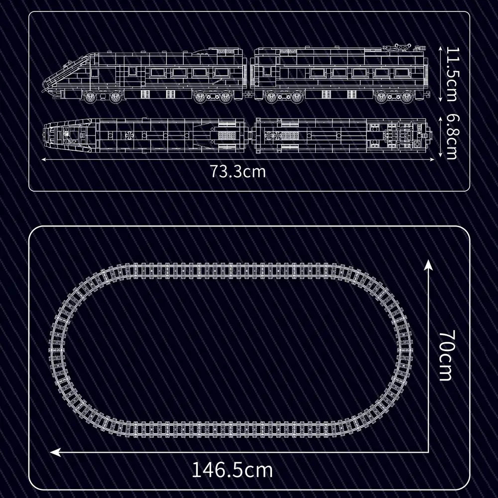 Mouldking 12016 - Eurostar High-Speed Trein
