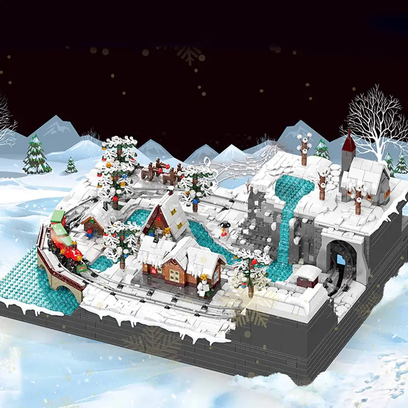 Mouldking 12029 - Kerst Trein Pretpark