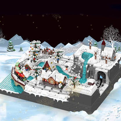 Mouldking 12029 - Kerst Trein Pretpark