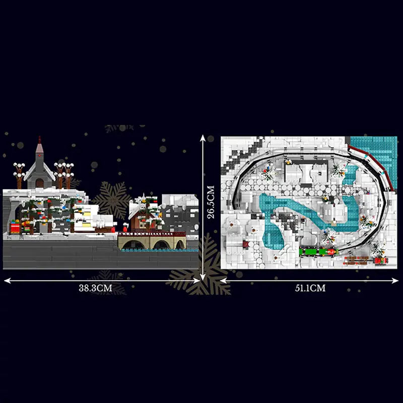 Mouldking 12029 - Kerst Trein Pretpark