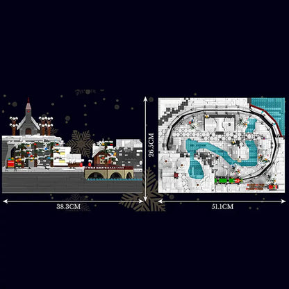 Mouldking 12029 - Kerst Trein Pretpark