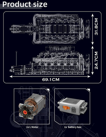 Mouldking 10169 - V12 Motorblok