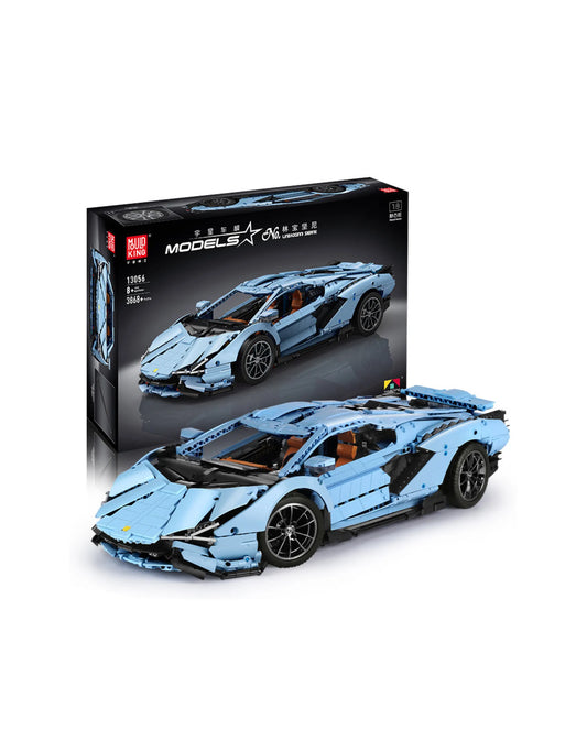 Mould King 13056S - Lamborghini Sian Blauw