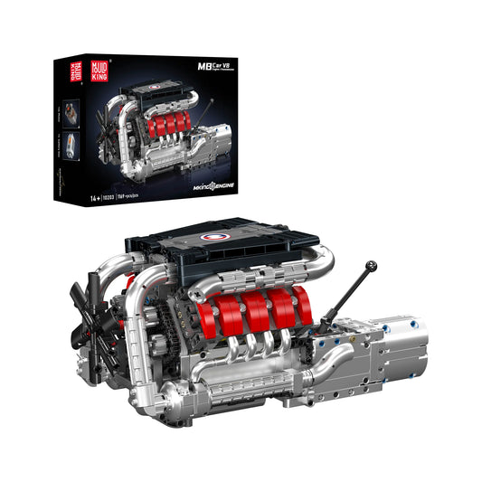 Mouldking 10203 - V8 Motorblok van een BMW M8